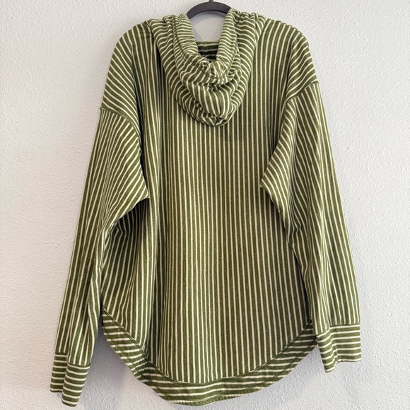 Anthropology Pilco Wharfside Hooded Sweatshirt Green Motif Size 2X - Picture 6 of 12